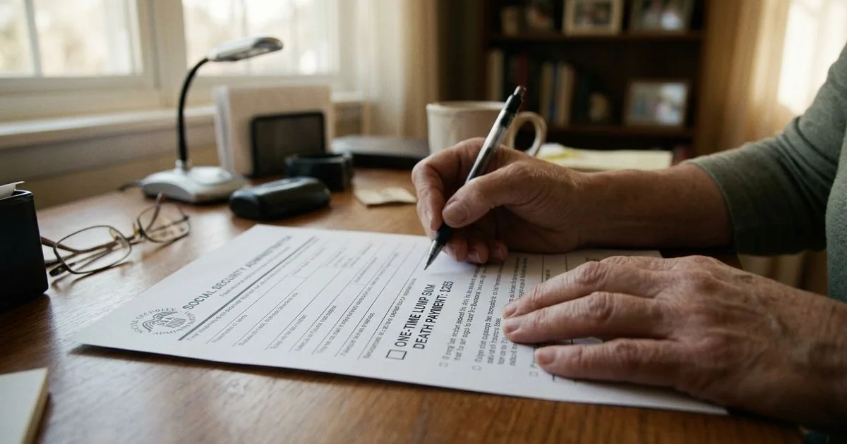 Social Security Administration document showing the $255 lump-sum death benefit
